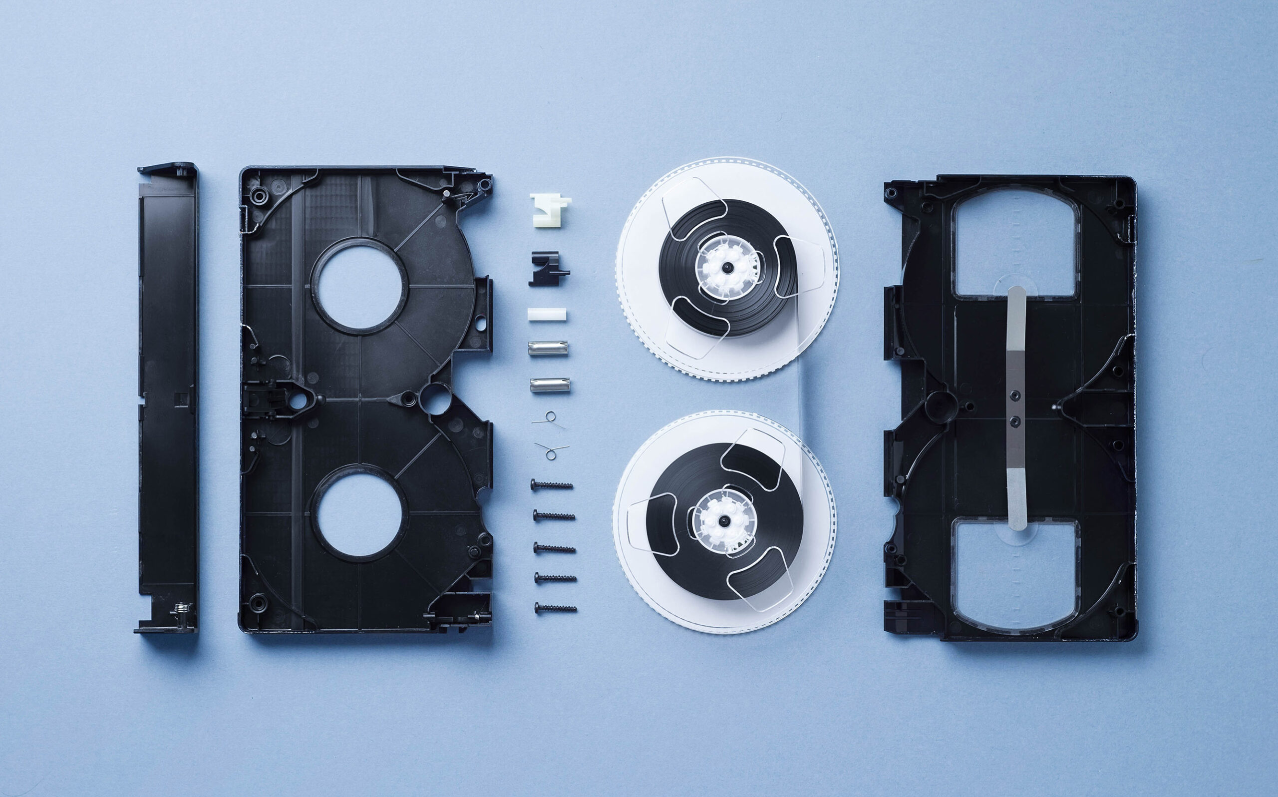 VHS Cassette disassembled